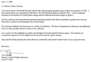 Letter From An FAA Examiner – Sky King Soaring